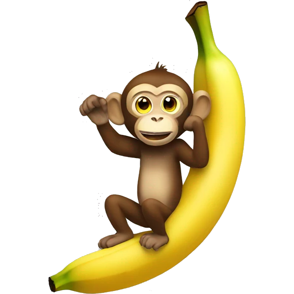 banana with monkey emoji