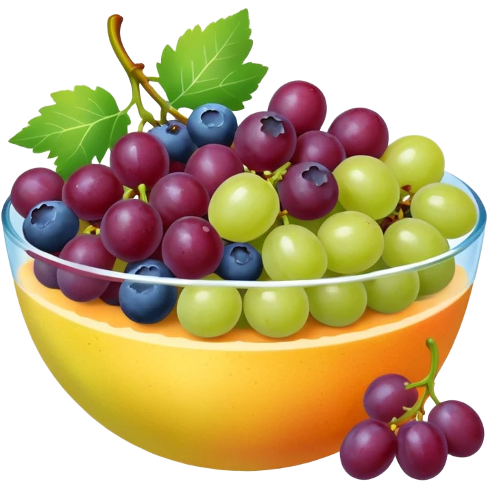 Fruit salad with: grapes and blueberries  emoji