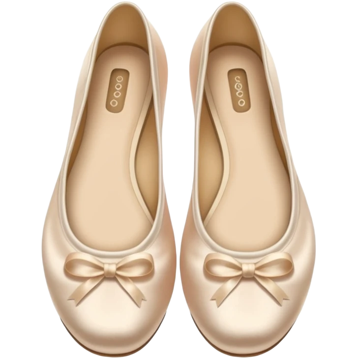 Beige realistic silk ballerina shoes emoji
