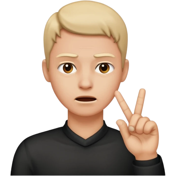 showing with your big finger on the neck like you want to kill them emoji