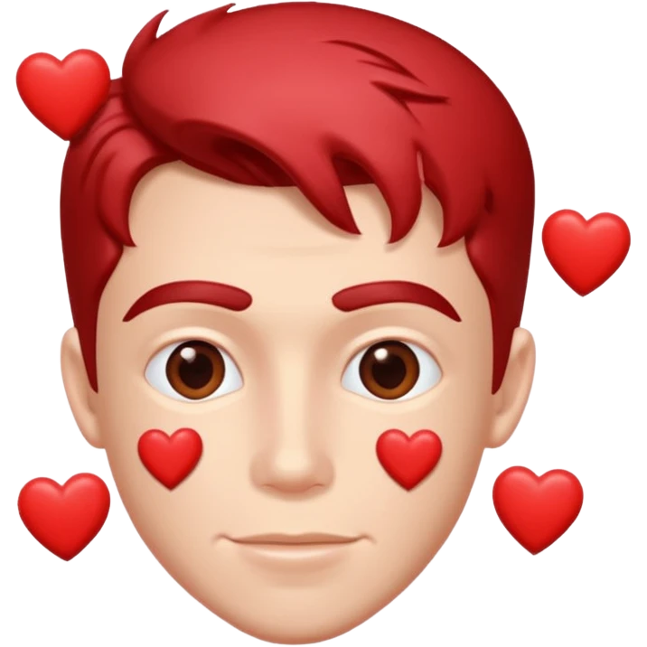 Barry Allen with love hearts emoji