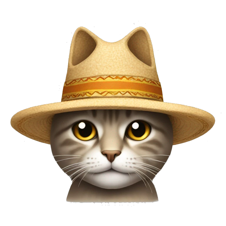 Gato con sombrero emoji