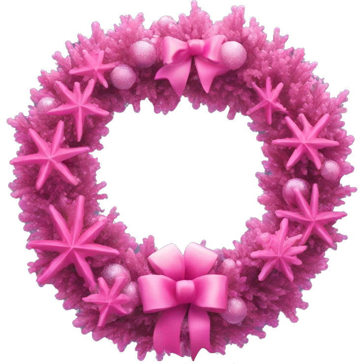 Pink Christmas reef emoji