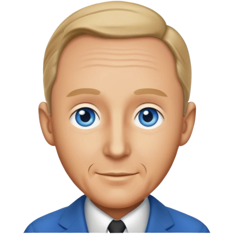 Bing Crosby with blue eyes emoji