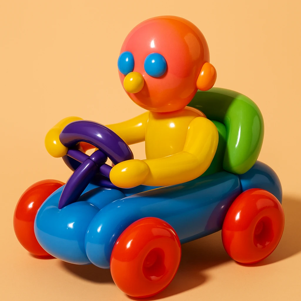 person driving a car emoji