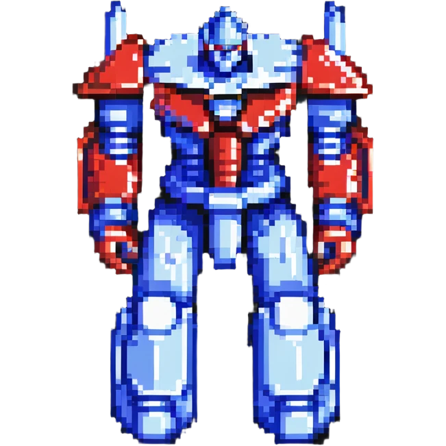 Optimus Prime, classic and nostalgic pixel art style emoji