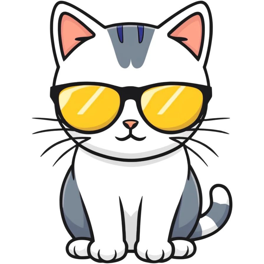 Cat with sunglasses emoji