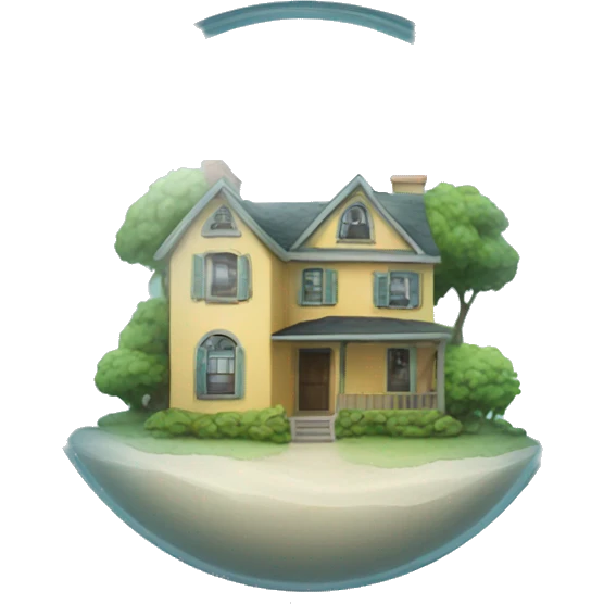 glass sphere with house inside emoji