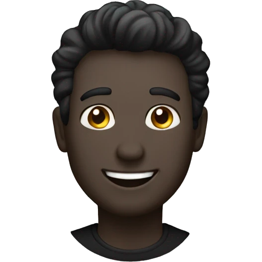 calvo happy man in black emoji