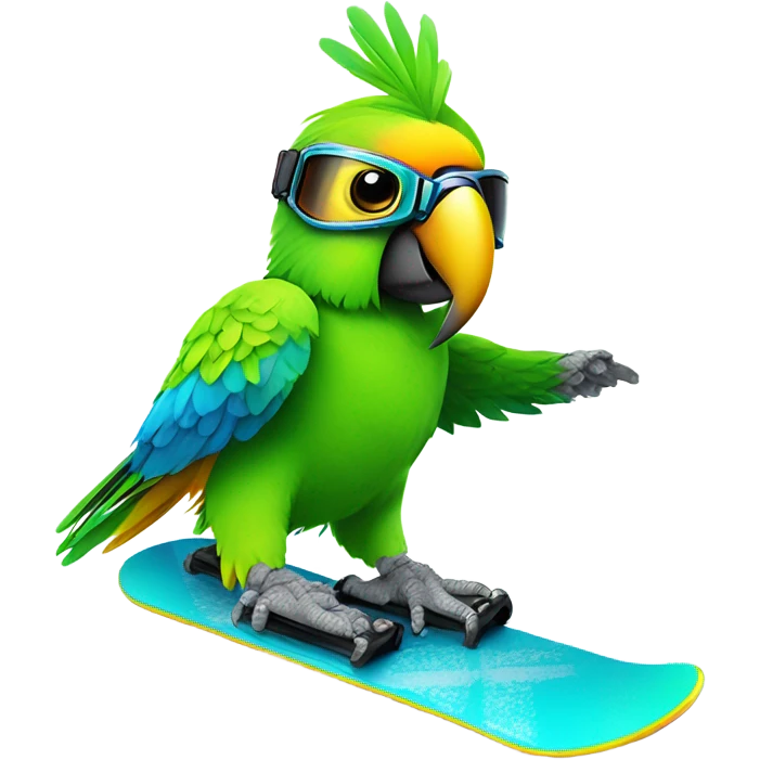 Amazon Pecky snowboarding  emoji
