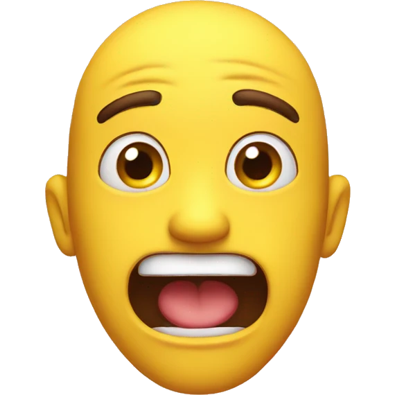 Yellow man blush surprised emoji