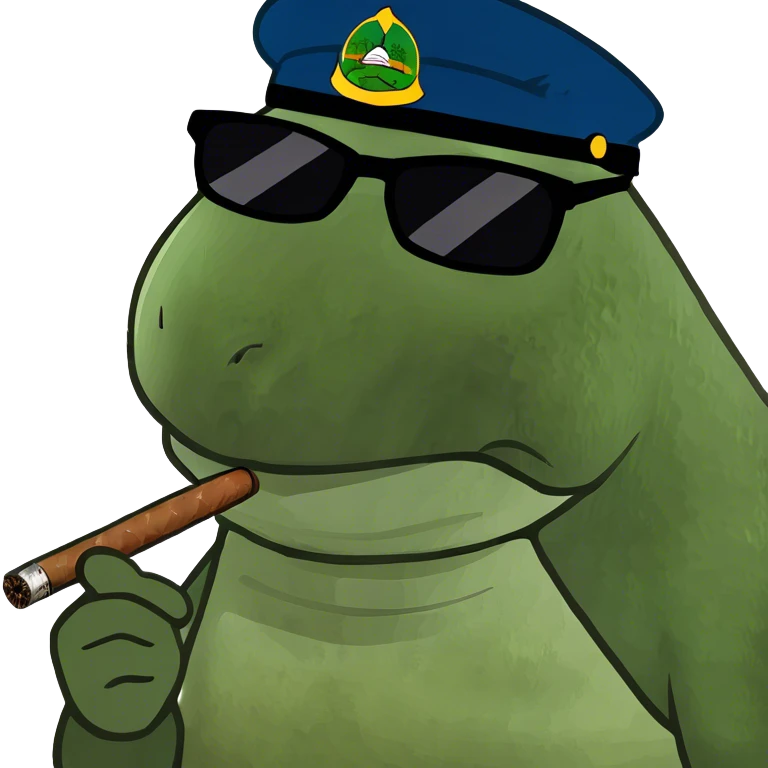 Turtle smoking emoji