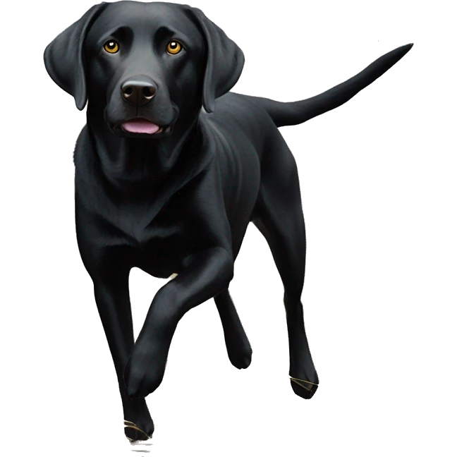 Black lab hunting emoji