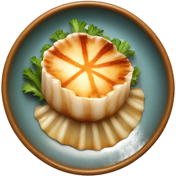 seared scallop in a plate emoji
