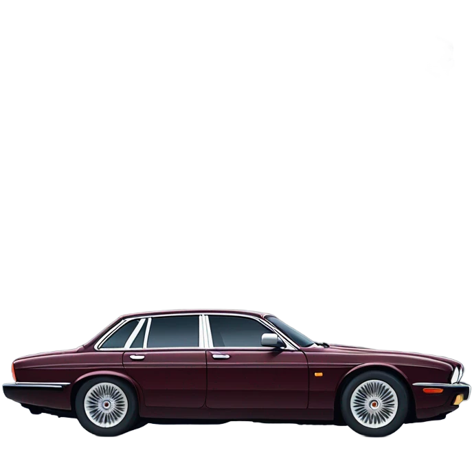 Jaguar xj40 slammed in the sky emoji