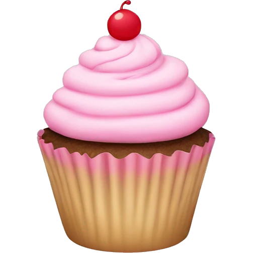 Cupcake light pink  emoji