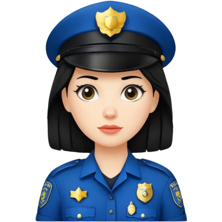 white woman wear police's uniform emoji