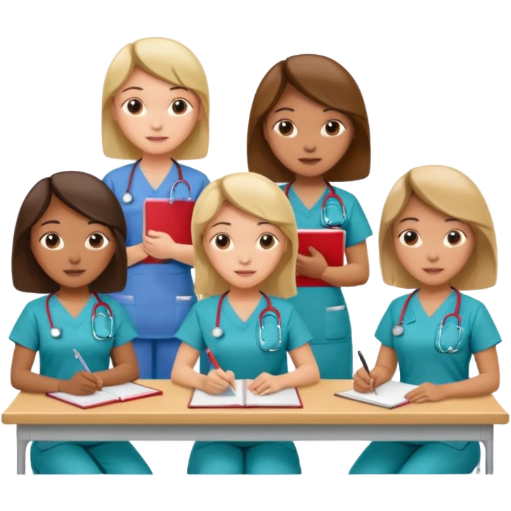 nurses in a classroom emoji