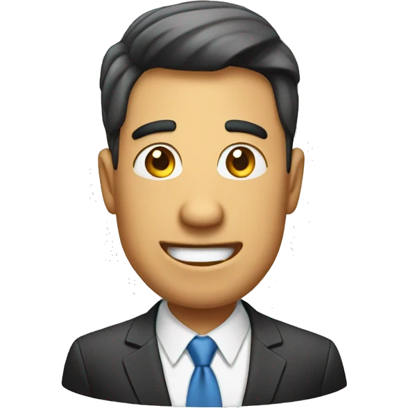 Exited business man emoji