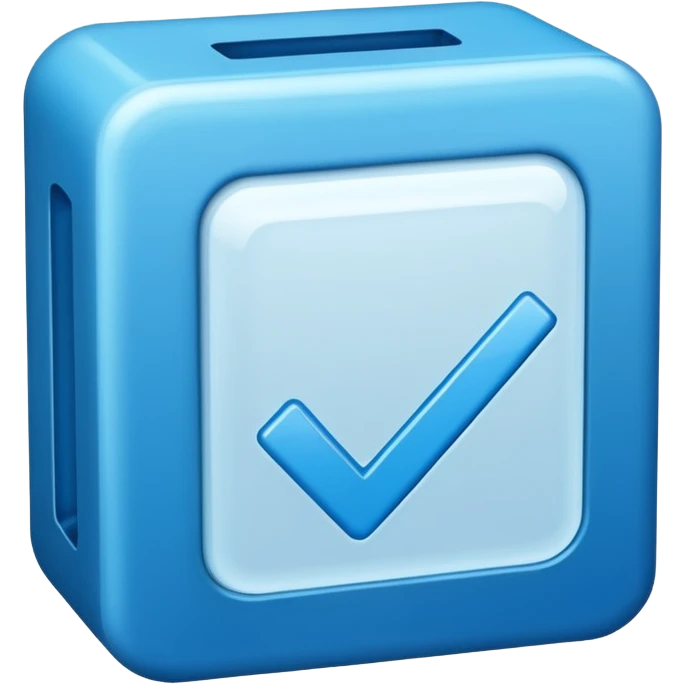 Checkmark in blue box emoji