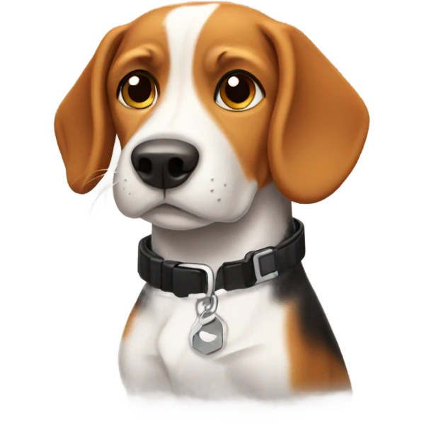 Beagle named sparky with collar  emoji