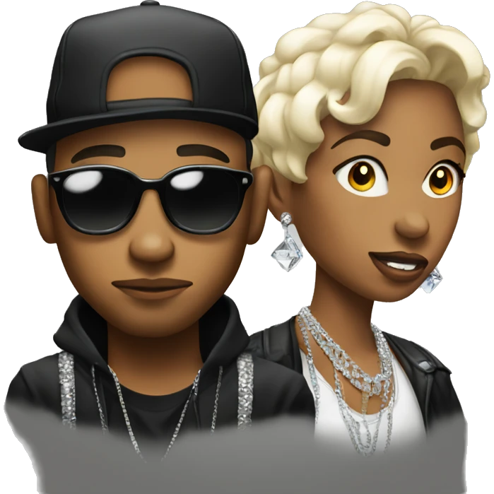 gangster rapper with diamond  emoji