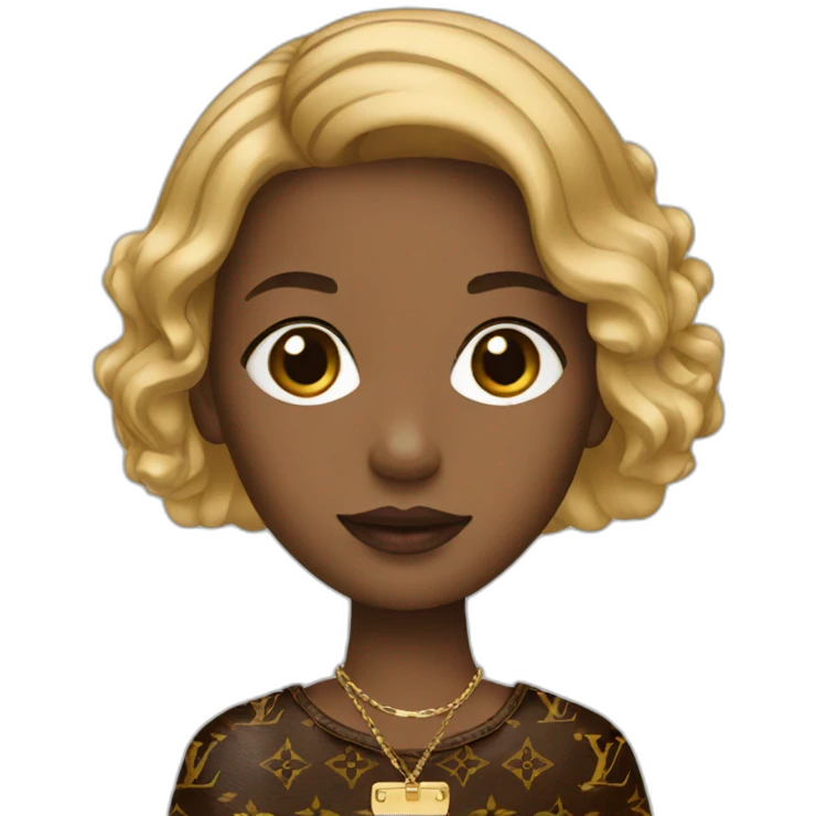 girl with louis vuitton clothing emoji