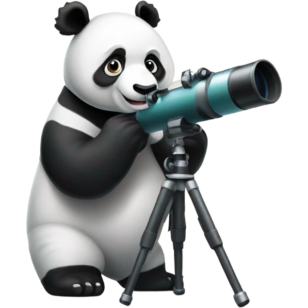 Panda using a telescope emoji