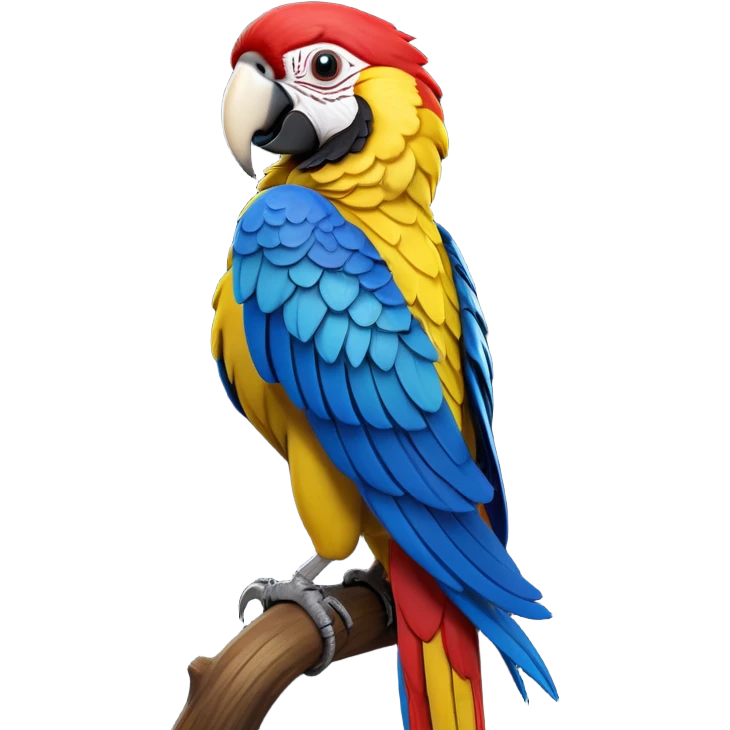 cinematic-macaw-realistic-full-body-standing-emoji,-vibrant-feathers-glowing-with-rich-reds,-blues,-and-yellows,-head-tilted-dramatically,-curved-black-beak-gleaming,-piercing-dark-eyes-exuding-confidence,-simplified-yet-realistic-focused-features,-highly-detailed,-glowing-with-an-almost-sarcastic-glow

 emoji