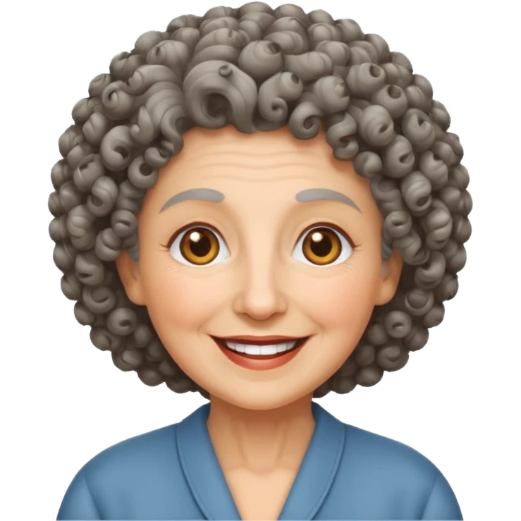 curly haired grandma emoji