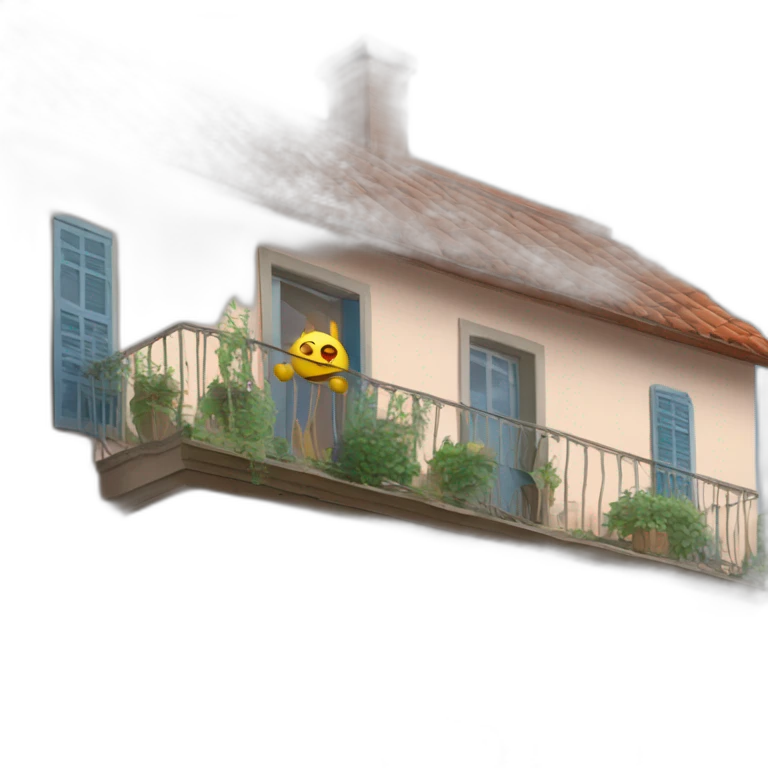 Chier sur le toit d’une maison  emoji