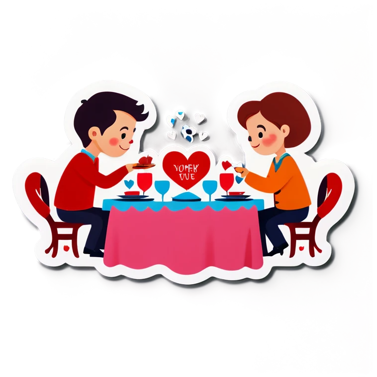 Valentines dinner emoji