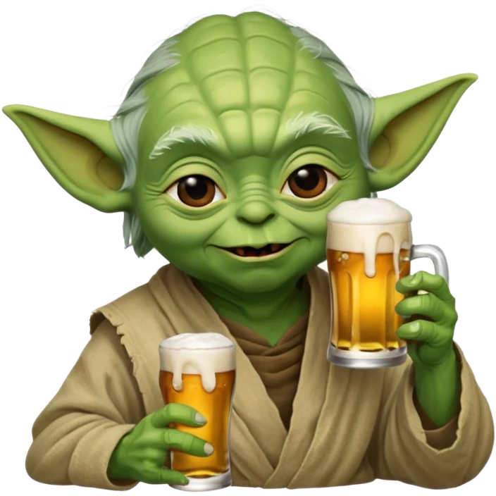 Yoda qui boit une biere emoji