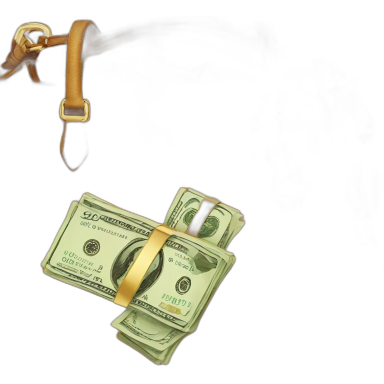 Louis vuiton bag with money emoji