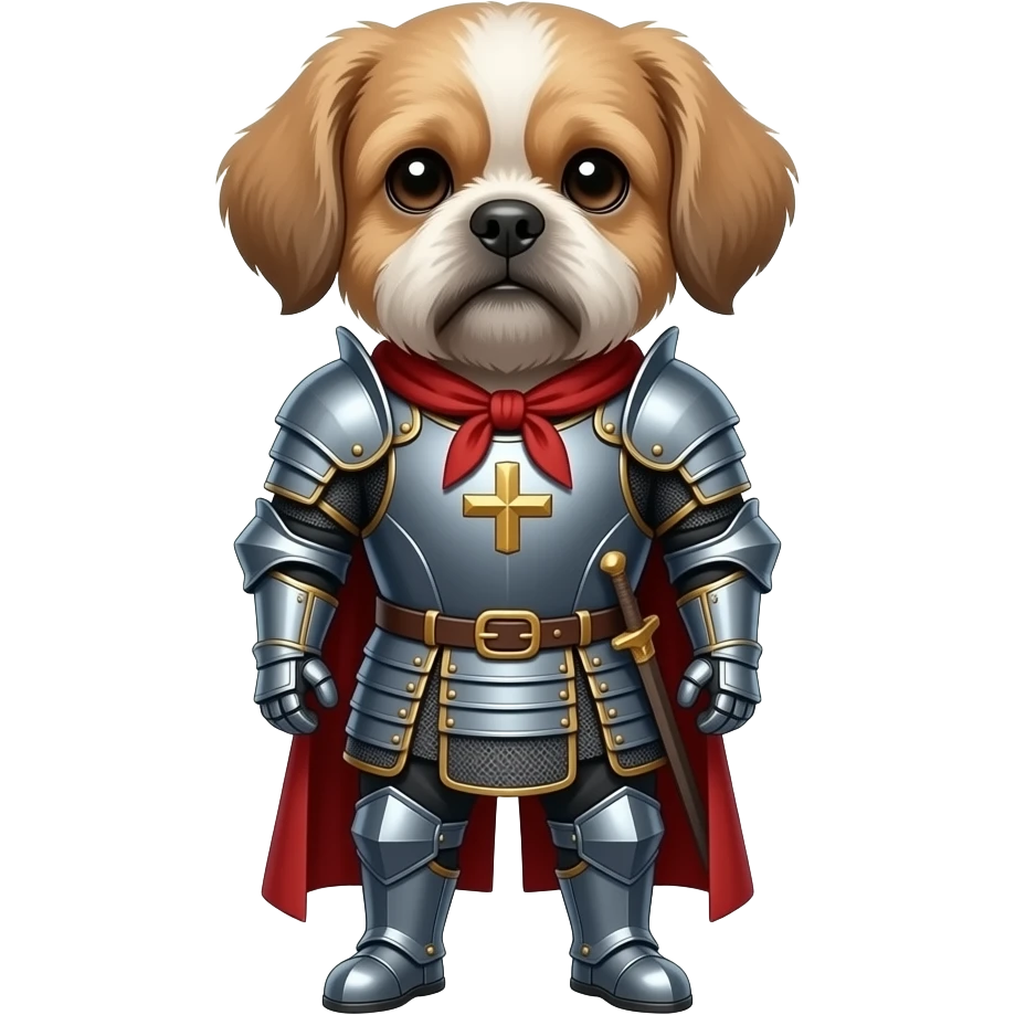 Shih tzu in armour emoji