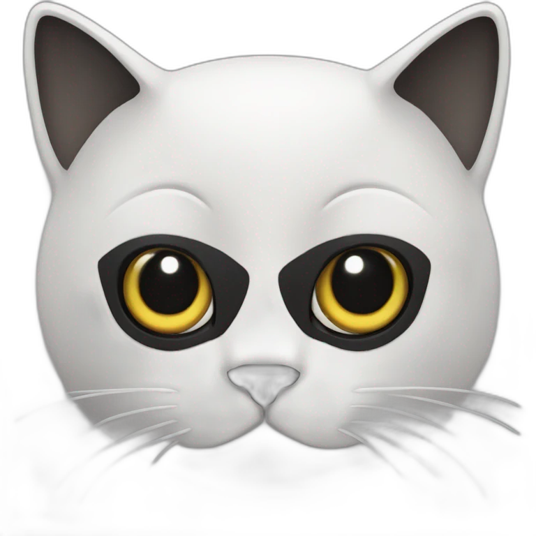 black cat with triangle eyes emoji