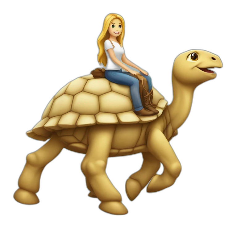 Cheval sur une tortue emoji
