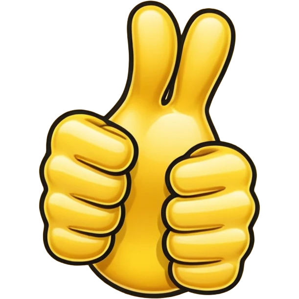 thumbs up emoji, positive and bold emoji