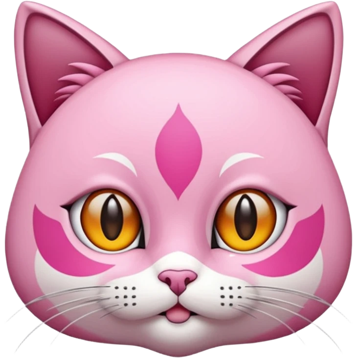 Pembe bir kedi kuyruğu İnce emoji
