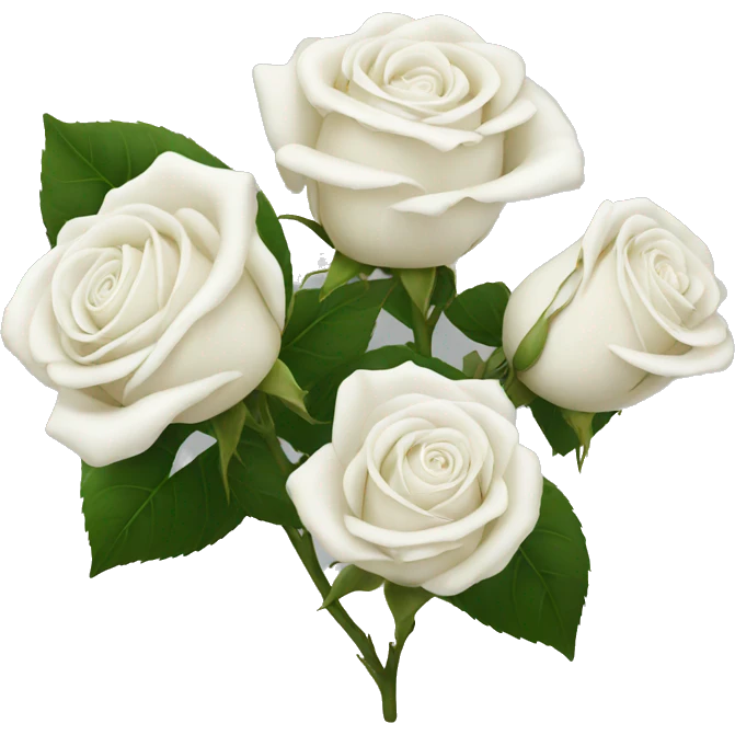 White roses emoji