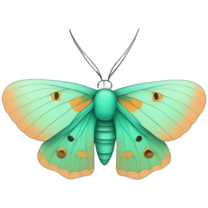 Turquoise moth emoji