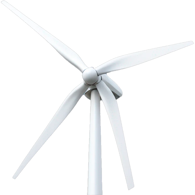 photorealistic wind turbine with perfectly straight propellers emoji