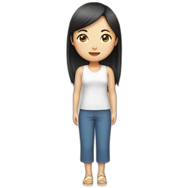 Fille asiatique emoji