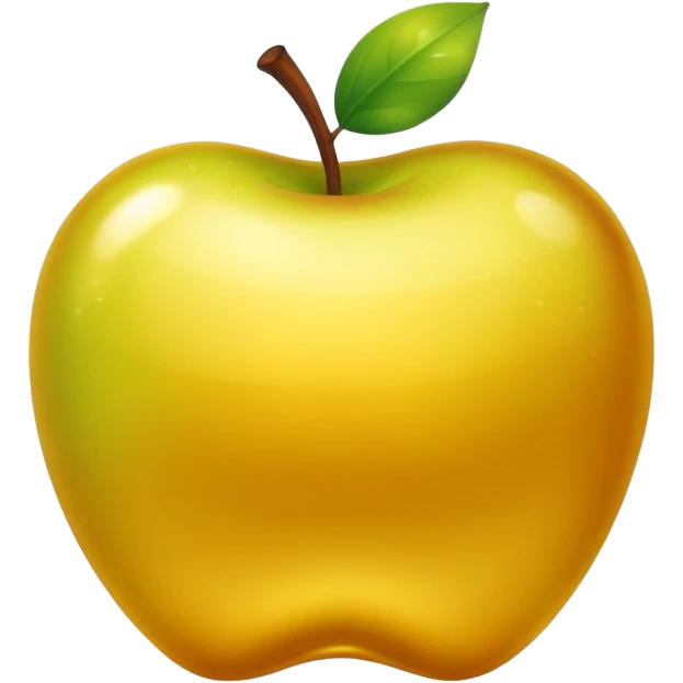 Golden shiny apple  emoji