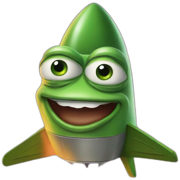 Pepe the frog rocket emoji