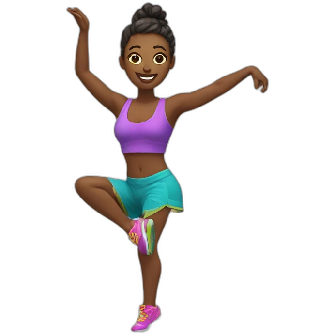 Une danseuse de Zumba classique  emoji