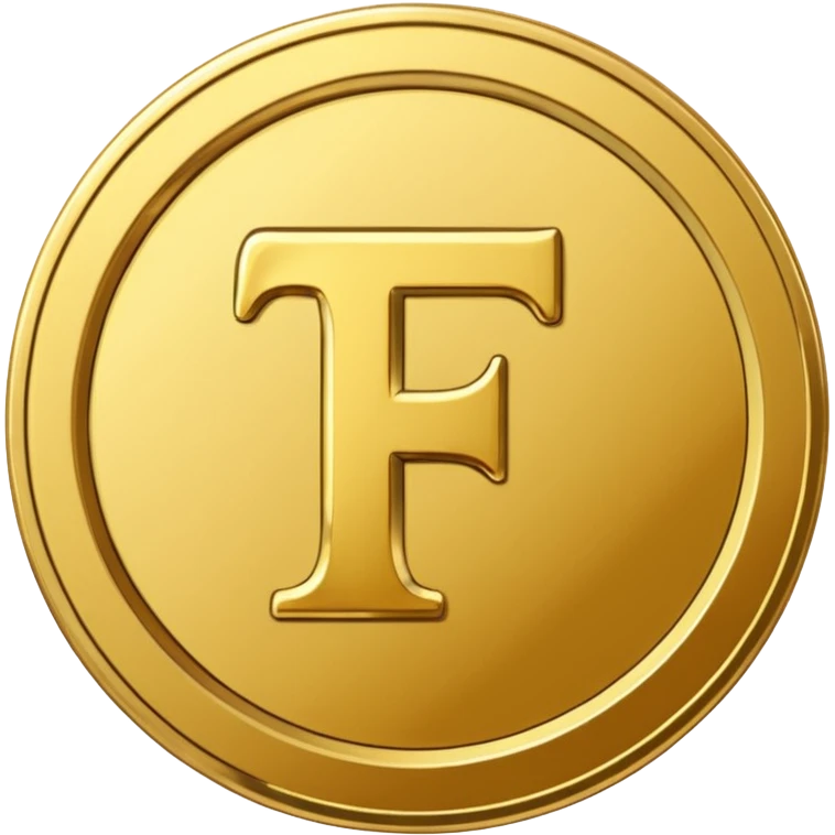 gold coin with the letter "T" on it emoji