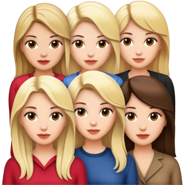 Blonde and brunette  emoji