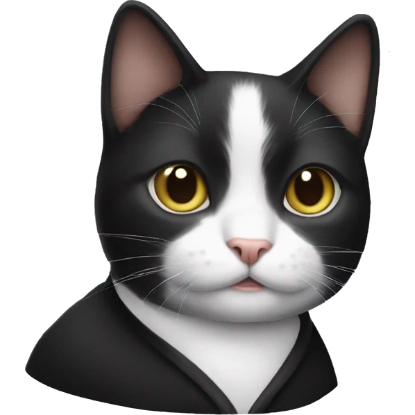 Tuxedo cat emoji