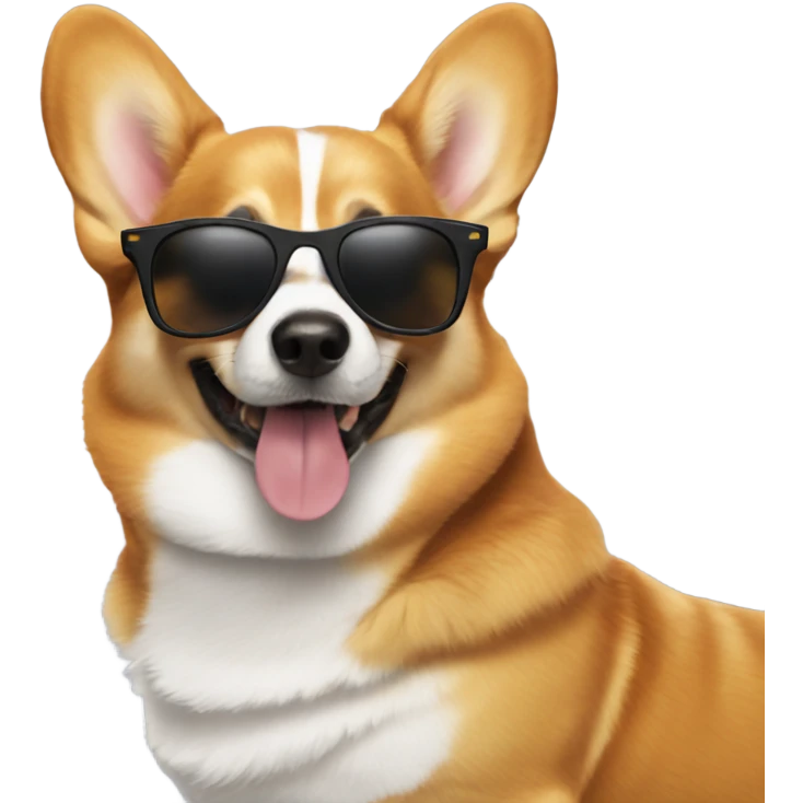 Corgi wearing sunglasses  emoji